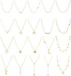 Honsny 20PCS 14K Gold Plated Choker