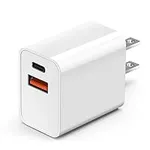 USB C Charger Block,Compatible for Apple Watch Charger Block, iPhone Adapter Dual Port Plug Type C Charger Cube, PD Fast Apple Charger Brick Compatible with iPhone 15/14/13/ Pro/Pro Max, White(1 pack)