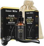 Biotin Boost Hair Growth Serum 30ml with Roller & Storage Bag - Enhanced with Rosemary Oil for Hair Strengthening - Ideal Hair Oil for Growth and Shine