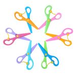 6Pcs Preschool Training Scissors,Children Safety Scissors Toddler Training Scissors Plastic Safety Kids Learning Scissors Art Craft Scissors (6 pcs)