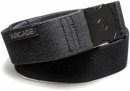 Arcade The Original Unisex Adventure Belt, Heavy Duty Elastic Webbing, Non-Metal Travel Friendly Buckle, Midnighter Black