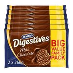 McVitie's Milk Chocolate Digestive Twin Pack, 532 g (Pack of 6)