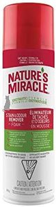 Nature's Miracle Stain & Odor Remover Just for Cats, Pet Stain Eliminator, Original White 17.5oz (Foam)