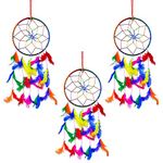 Reiki Crystal Products Dream Catcher for Wall Hanging Attract Positive Dreams Positive Thinking and Protections Pack of 3