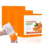 GCVSE 3 Box Turmeric Soap, 100% Nature Turmeric Handmade Soap Bar for Face & Body, Pores Shrink, Deep Cleaning, Moisturizing, Skin Brightening for Dark Spots, Firming (3 x 100g)