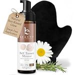 Beauty by Earth Self Tanner Mousse - USA Made with Natural & Organic Ingredients, Self Tanning Mousse for Fake Tan, Sunless Tanner for Self Tan, Clear & Non Toxic Tanning Foam for Gradual Tan