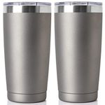 20oz Tumbler Double Wall Vacuum Insulated Coffee Mug Stainless Steel Coffee Cup with Lid, Travel Mug Works Great for Ice Drink, Hot Beverage