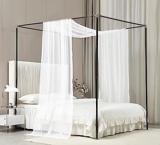 Akiky Canopy Bed Curtains White Bed Canopy Drapes Sheer Curtain Bed Scarf 1 Curtains Panel for Full Queen Size Bed décor