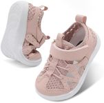 BARERUN Barefoot Toddler Water Shoes Quick-Dry Baby Water Swim Shoes for Kids Breathable Non-Slip Boys Girls Summer Sandals Outdoor Sneakers Red 4 Toddler