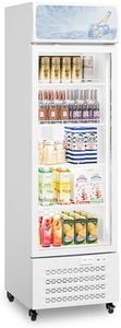 GarveeTech Commercial Display Refrigerator with Single Glass Door, 11.5 Cu.Ft Merchandiser Beverage Refrigerators Fridge, Upright Beverage Cooler, Soft Led Light, Adjustable Shelves