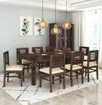 SONA ART & CRAFTS Solid Sheesham Wood Dining Table 8 Seater for Home, Living Room | Sheesham Wood Dining Set | Hotel Restaurant Dining Set | Wooden 6 Seater Dining Table Set (Walnut Finish)