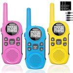 Walkie Talkies for Adults Long Rang, NXGKET 3 Pack Rechargeable Walkie Talkies 2 Way Radio 22 FRS Channel with Flashlight VOX USB-C Cable, Gift for Kids Boys Girls for Camping Hiking Biking Cruises
