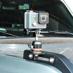 RERPRO for GoPro Action Camera Mount Holder for 2021 2022 2023 2024 Ford Bronco 2/4 Door Exterior Accessories Hood Trail Sights Side Release Handle Mounting 360° Adjustable Black with Ball Mount