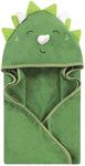 Hudson Baby Unisex Baby Cotton Animal Face Hooded Towel, Dinosaur, One Size