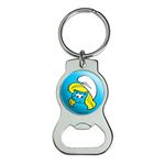 GRAPHICS & MORE Smurfette Face Keychain with Bottle Cap Opener