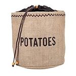 Natural Elements Potato Bag with Blackout Lining, Potato Storage Bag, Hessian, 24 x 24 cm, Brown