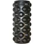 Gofit Extreme Massage Roller with Training Manual - Black/Green, 13-Inch