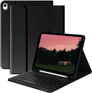 Case Keyboard for Fire HD 10 Tablet 10.1" (13th Generation 2023 Release), Soft TPU Back Cover with Magnetic Detachable Bluetooth Keyboard Case (Black)