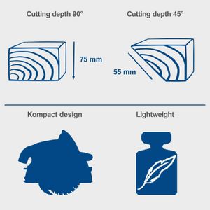 Scheppach Plunge Saw 210mm – PL75 Precision Wood Cutting Tool