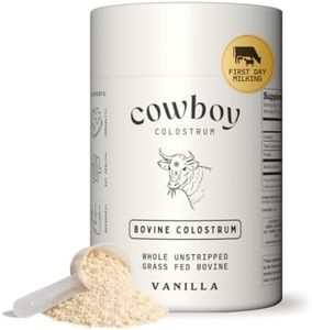 COWBOY COLOSTRUM - Bovine Colostrum Powder - The Exclusive 1st Milking Whole Colostrum- Grass Fed Colostrum Supplement for Gut Health, Immunity, Skin & Hair. Non-GMO (Vanilla, 40 Servings)