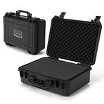 COSTWAY Portable Waterproof Hard Case, Compact Camera Case with Customizable Fit Foam, Dustproof Protective Tool Box for Electronics, Drones, Camera and Lens (18 Inch, 45x34x18cm)