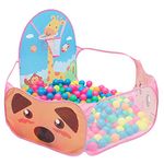 BabyGo Giraffe Ball Pool Play Tent House for 2+ Year Old Girls and Boys, Kids Pool (Pink)