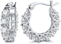 14K Gold Huggie Hoop Earrings for Women Trendy Sterling Silver Cubic Zirconia Huggies Earrings Hypoallergenic Moissanite Earrings Jewelry