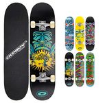 Osprey | Complete Skateboard 31 x 8-inch, Double Kick 9 Ply Chinese Maple Deck for Kids, Teens Adult and Beginners, Savages, Multiple Designs