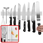 Modern Innovations 18 Inch Magnetic Knife Holder for Refrigerator, Magnetic Knife Holders for Fridge or Kitchen Wall No Drilling, Magnet Strips for Knives & Metal Utensils, Tool Rack, Stainless Steel