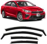 Voron Glass in-Channel Extra Durable Rain Guards for Kia Forte 2019-2024, Window Deflectors, Vent Window Visors, 4 Pieces - 200550