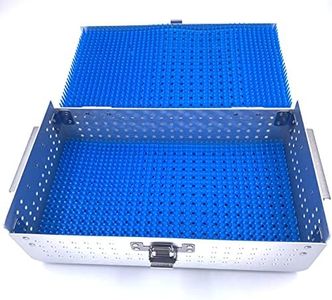 Aluminium Alloy Sterilization Tray case Have Two Silicone mats Disinfection Sterilization ultrasonic Basket Tray case ultrasonic Cleaning Washing Sterilization Trays opthalmic ENT