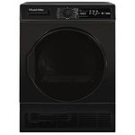 Russell Hobbs Freestanding Condenser Dryer Electric Tumble Dryer 15 Programmes 8kg Capacity 3 Heat Settings LED Display DelayStart Anti-Crease Child Lock Black Clothes Dryer RH8CTD111B