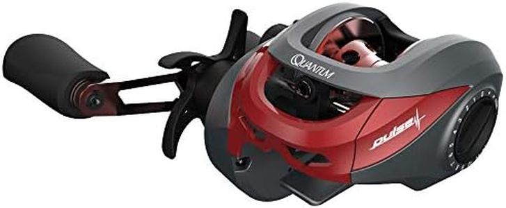 Quantum Pulse 100SZ RH BC - Carrete para Bicicleta, Color Plateado y Rojo