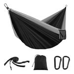 Albert Austin Camping Hammock with Two Straps 507lb Weight Capacity Tree Hammock 210T Nylon Breathable Hammock Tent Easy to Install Portable Hammock Side Storage Bag for Hiking Backpacking Garden