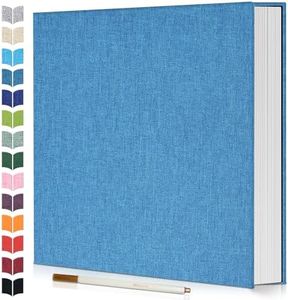 Artfeel Photo Album Self Adhesive Scrapbook,60 Pages Large Photo Book for 4x6,5x7,8x10 Pictures,DIY Album for Baby Wedding Family Travel Birthday,with Metallic Pen and Scraper