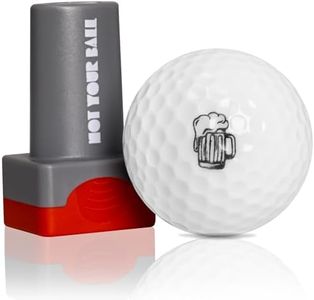 QUBI Golf Ball Stamp, Golf Ball Stamper, Reusable Self-Inking Golf Ball Stamp Marker to Identify Golf Balls, Golf Gift Golf Accessories for Men and Women Golfers (Beer Mug)
