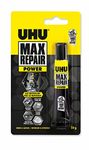 UHU 45820 Max Repair Extreme Extra Strong and Universal Repair Glue for Almost All Indoor and Outdoor Repairs, Transparent, 20 g