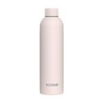 Rioware® Luxury Insulated Stainless Steel Rubber Coated Water Bottle 24 Hours Hot and Cold for School,Office,Gym, Sports, Hiking, Trek, Travel for Men, Women,Girls, Boys and Kids 750ml(Pink)