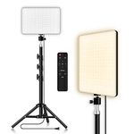 GiftMax® LED Video Soft Light Panel, for Studio Photography | Video Recording | Conference | YouTube,2700K-5700K CRI95+ | with Remote Control (Camera Light with 6ft Stand)