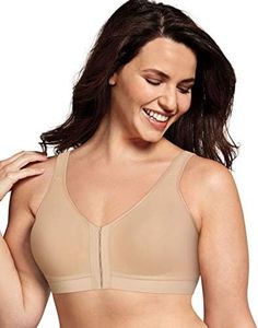 PLAYTEX Women's 18 Hour Easy On, Easy Off Front & Back Close Post Surgery Bra US400C, Nude, 12D