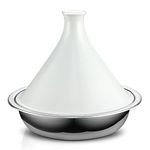 Cooks Standard NC-00360 Multi-Ply Clad Stainless Steel Tagine with Extra Glass Lid, 4.5-Quart