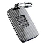 RunkeU Car Key Cover For Renault Abs Carbon Fiber Key Fob Cover Case For Renault Koleos 2017-2019 Kadjar 2016-2020 Megane 2016-2019 Keyless Entry Cover Case Holder Skin Jacket Protector