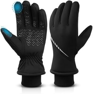 Cierto Winter Touch Screen Gloves: Men & Women Water Resistant Warm Gloves | Cold Weather Touchscreen Thermal Fleece Lined Running Cycling Working Gloves with Extended Cuffs