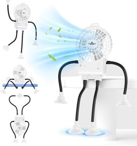 CUTEHOO Portable Robot Fan Man, Desk Fan Rechargeable with Suckers, Small Fan for Office, Home, and the Outdoors