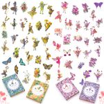 180 Pieces Fairy Stickers for Scrapbook, Transparent Flower Fairy Patch for Scrapbooking Hand Ledger Phone Case Laptop Diary DIY Crafts…