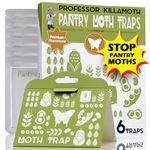 Professor Killamoth Pantry Moth Traps 6 Pack | Child And Pet Safe | No Insecticides | Premium Attractant