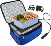 Electric Lunch Box Newmeil Car Portable Oven and Lunch Warmer, l Heating Lunch Box for Reheating Meals &Raw Food Cooking, Electric Cooker for Road Trip/Office Work/Picnic Food Heating Box (Blue, 12V)