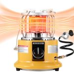 MOZODAWN Heater Indoor 2 in 1 Portable Propane Heater & Stove with 5FT Propane Hose + Pressure Reducing Valve，Outdoor Tent Propane Heater for Ice Fishing Hiking Hunting Survival Emergency & Patio