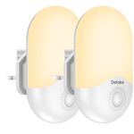 2 Pack LED Night Light, Night Lights Plug in Walls with Dusk to Dawn Photocell Sensor, 0.5W Energy Saving, Warm White Plug in Night Lighting for Kids/Children, Bedroom, Hallway, etc