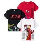 Kuchipoo © Marvel Boys Regular Fit Half Sleeves Cotton T-Shirts (MKUC-TSHRT-434, 9-10 Years, Multi-Colored)